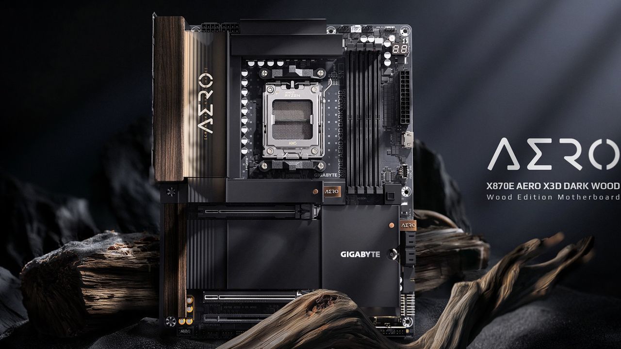 If Gigabyte’s original X870E X3D Wood motherboard didn’t do it for you, how about this moody ‘Dark Wood’ respin?