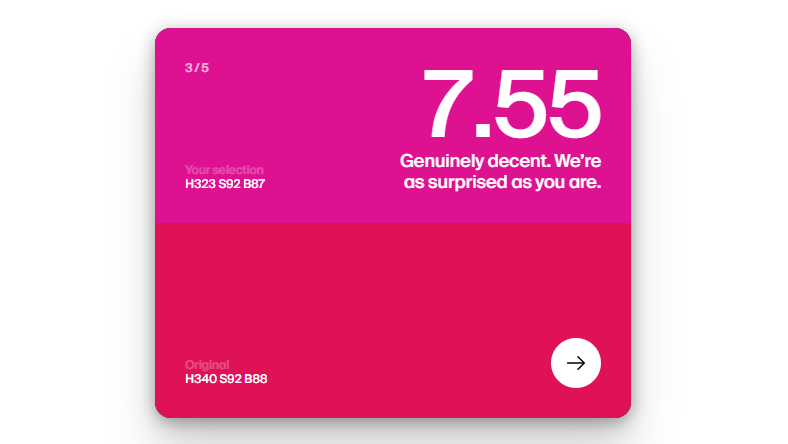 ‘Humans can’t reliably recall colours’: Dialed.gg is a simple colour game that made me realise I don’t know what pink looks like