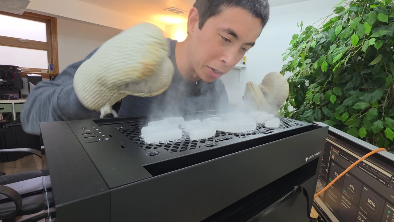 YouTuber discovers dry ice can indeed cool your gaming PC, if you have a very specific model from a very specific manufacturer