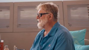 Gabe Newell makes surprise appearance in an ad for the yacht company he bought last year, riding around in his $500 million boat
