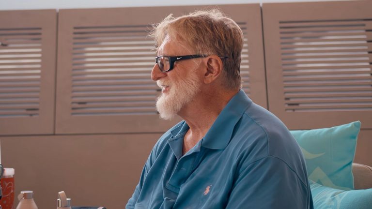Gabe Newell makes surprise appearance in an ad for the yacht company he bought last year, riding around in his $500 million boat