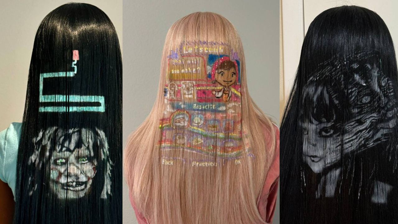 This artist ‘brings hair to life’ by painting video game scenes on the back of wigs, and yes, it really is as impressive as it sounds