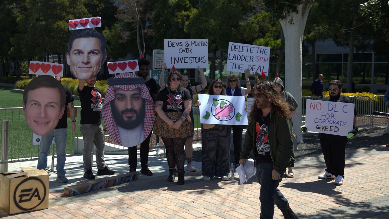 Protesters ‘raid’ EA to oppose Saudi Arabia acquisition