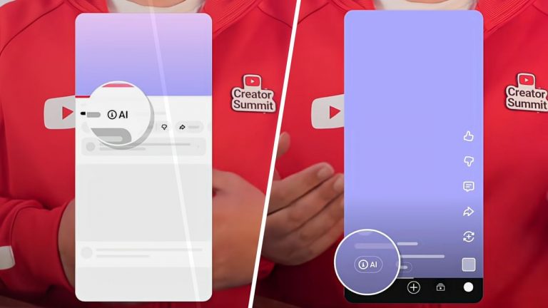 YouTube says it’s making AI-generated content labels more prominent—and to help you see them, here they are zoomed in