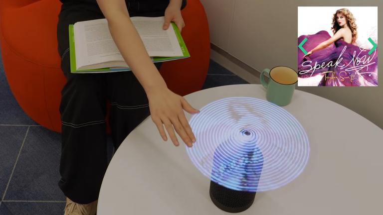 This soft and bendy hologram fan is touch friendly, and also *checks notes* can be used to prevent chemical burns