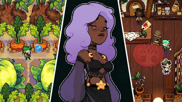 Fourleaf Fields is an adorable little farming sim with a spill-the-tea mechanic