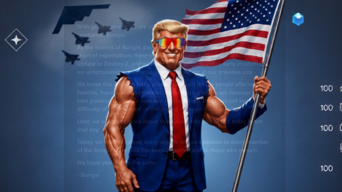 Amid mass layoffs at Bungie, the official White House X account issues sociopathic Destiny 2 meme