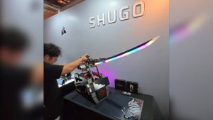 It’s just as well I’m not at Computex this year, because I could not be trusted with Corsair’s glowing samurai sword PC