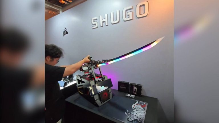 It’s just as well I’m not at Computex this year, because I could not be trusted with Corsair’s glowing samurai sword PC