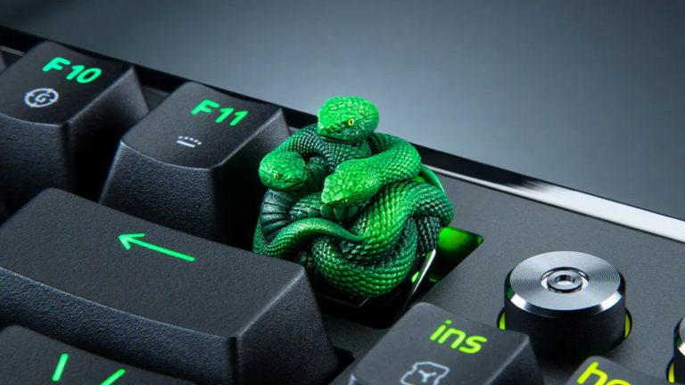 ‘To own a Razer Artisan Keycap is to display one’s allegiance, a mark of belonging within the Cult of Razer’ says the PR nonsense behind this $90 coil of snakes