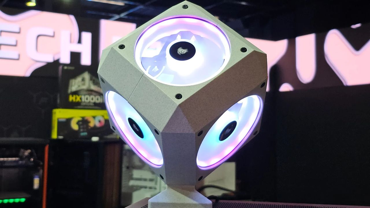 ‘No fuss, no greater meaning, only fans’: Corsair shares 3D print files for its April Fools mini fan cube